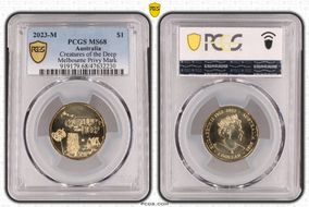 2023-M $1 Creatures of the Deep  Melbourne Privy Mark MS68