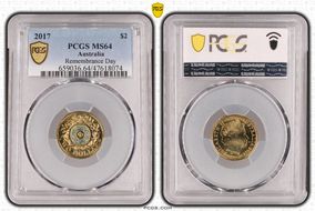 2017 $2 Remembrance Day Colorized MS64