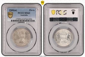 1960(m) Florin MS62