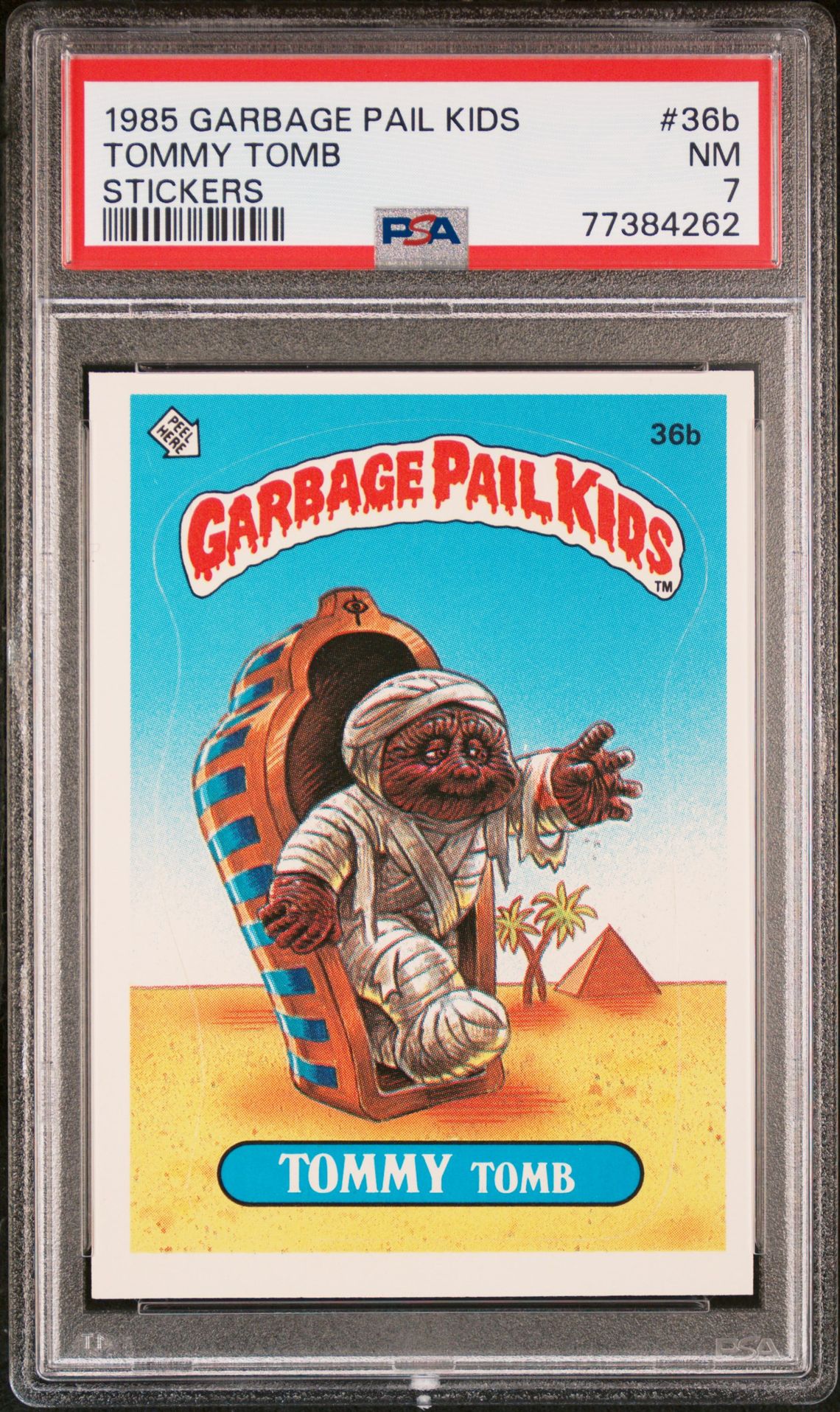 1985 Topps Garbage Pail Kids Series 1 STICKERS #36B Tommy Tomb front