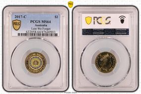 2017-C $2 Lest We Forget Colorized MS64