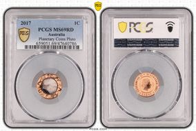 2017 1C Planetary Coins Pluto Colorized MS69RD