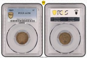 1863 1C AU50