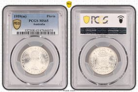 1959(m) Florin KM-60  Ag MS65