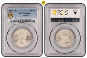 1957(m) Florin MS64