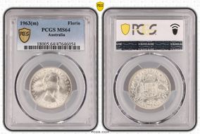 1963(m) Florin MS64