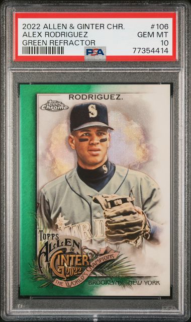 Jeremy Pena Rookie 2022 Topps Chrome Allen&Ginter Refractor