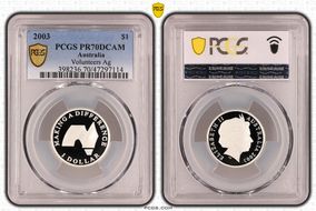 2003 $1 Volunteers Ag PR70DCAM