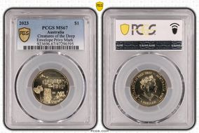 2023 $1 Creatures of the Deep  Envelope Privy Mark MS67