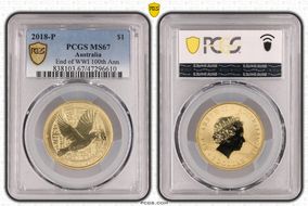 2018-P $1 End of WWI 100th Ann. MS67