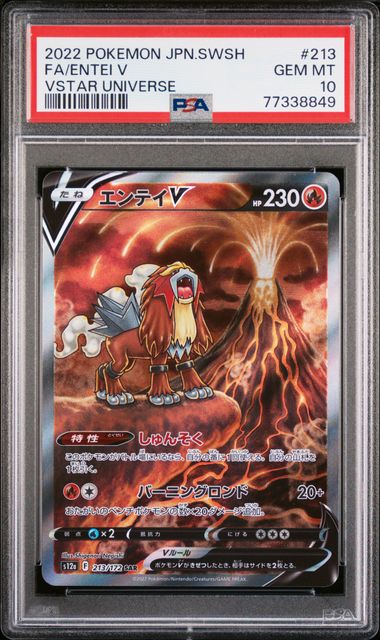 2022 Pokemon Japanese Sword & Shield Vstar Universe #218 Full Art/Raikou V  – PSA GEM MT 10 on Goldin Auctions