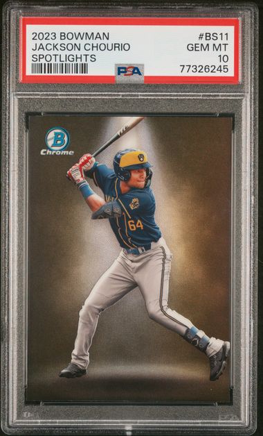 2022 Bowman Chrome Sapphire Jackson Chourio PSA 10