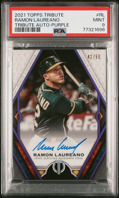 2021 Topps Tribute Tribute Autograph Purple Rl Ramon Laureano