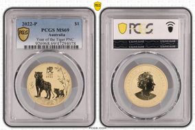 2022-P $1 Year of the Tiger PNC MS69