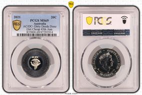 2021 20C AC/DC- Dirty Deeds Done Dirt Cheap 45th Ann MS69