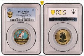 2021 $1 150 Ann. of RSPCA Cat MS67