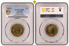 2003-C $1 Korean War Counterstamp MS68