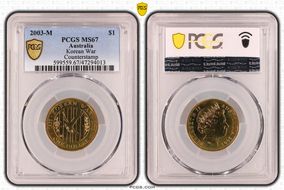 2003-M $1 Korean War Counterstamp MS67