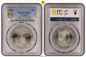 2018 50C Coral & Balmoral MS69