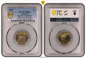 2018 $2 Queen's Coronation Colorized 30th Ann. $2 Coin MS66