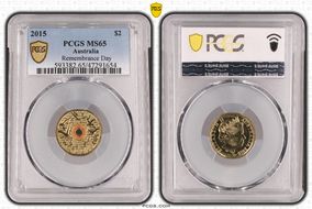 2015 $2 Remembrance Day Colorized In Flanders Fields MS65