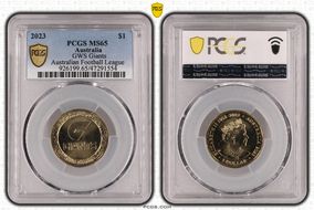 2023 $1 GWS Giants Australian Football League MS65