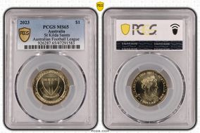 2023 $1 St Kilda Saints Australian Football League MS65