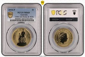 2010-P $1 150th Ann Burke & Wills MS69