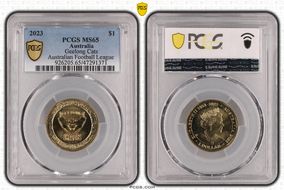 2023 $1 Geelong Cats Australian Football League MS65