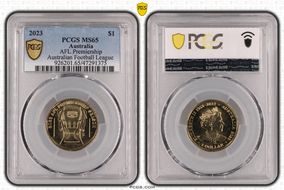 2023 $1 AFL Premiership Australian Football League MS65