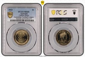 2023 $1 Carlton Blues Australian Football League MS65