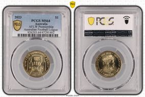 2023 $1 AFLW Premiership Australian Football League MS64