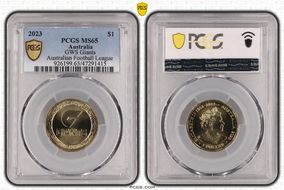 2023 $1 GWS Giants Australian Football League MS65