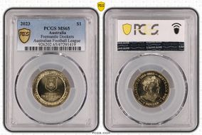 2023 $1 Fremantle Dockers Australian Football League MS65