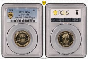 2023 $1 Gold Coast Suns Australian Football League MS64