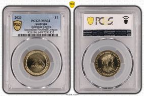 2023 $1 Adelaide Crows Australian Football League MS64