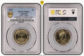 2023 $1 GWS Giants Australian Football League MS65