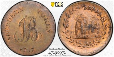 1797 Tk 1/2D DH-1 Aberdeenshire, Aberdeen MS63RB