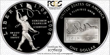 2006-P $1 Franklin-Scientist PR69DCAM