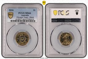 2016 $2 Olympic Team - Black Colorized MS66