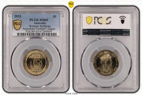 2023 $1 Western Bulldogs Australian Football League MS65