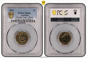 2016 $2 Olympic Team - Black Colorized MS66