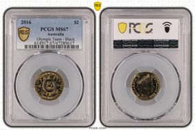2016 $2 Olympic Team - Black Colorized MS67