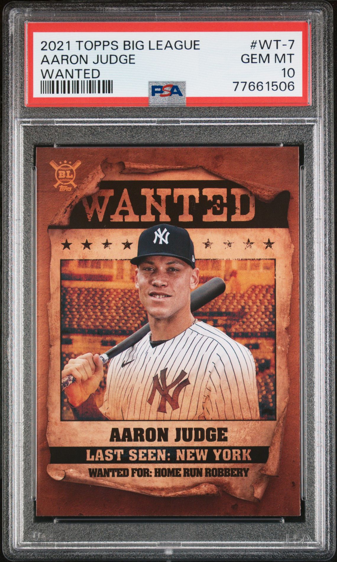 2021 Topps TOPPS BIG LEAGUE WANTED Aaron Judge front