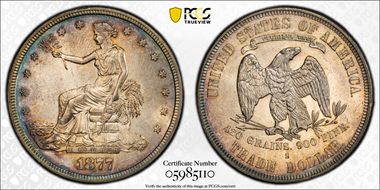 1877-S T$1 TDV-35, DDR Die 1 MS63