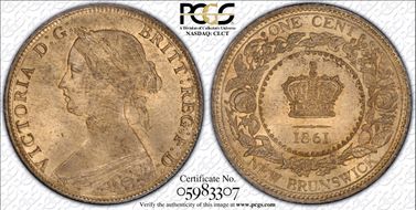 1861 1C MS65RB