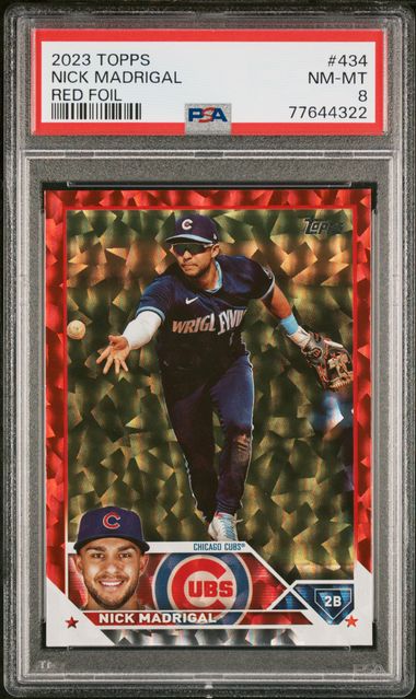 2022 Bowman Chrome Mega Box Red Refractor #BCP-79 Jackson Chourio Rookie  Card (#4/5) - SGC MT+ 9.5 - Pop 1 on Goldin Auctions