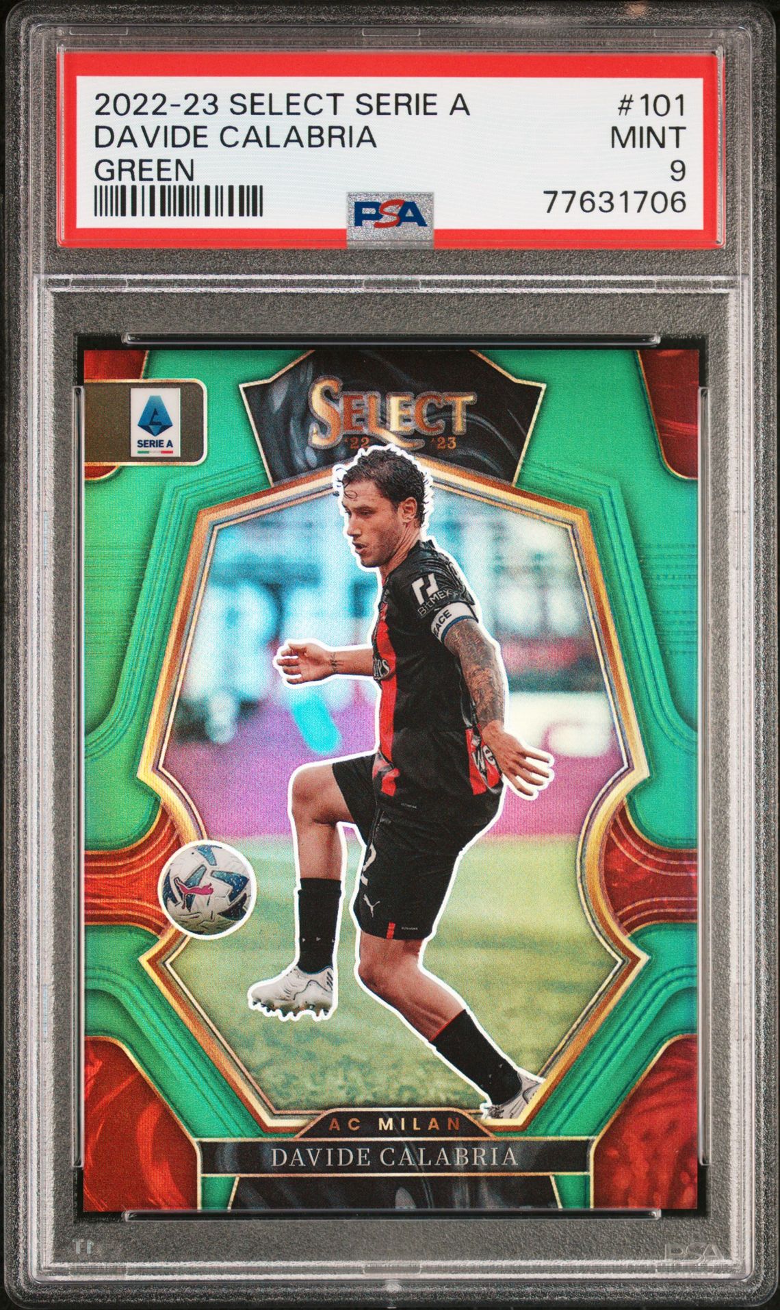 2022-23 Panini Select Serie A Davide Calabria #101 (Green) Mint 9 front