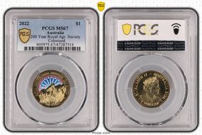 2022 $1 200 Year Royal Agr. Society Colorized MS67