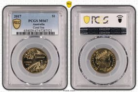 2017 $1 Coral Sea MS67